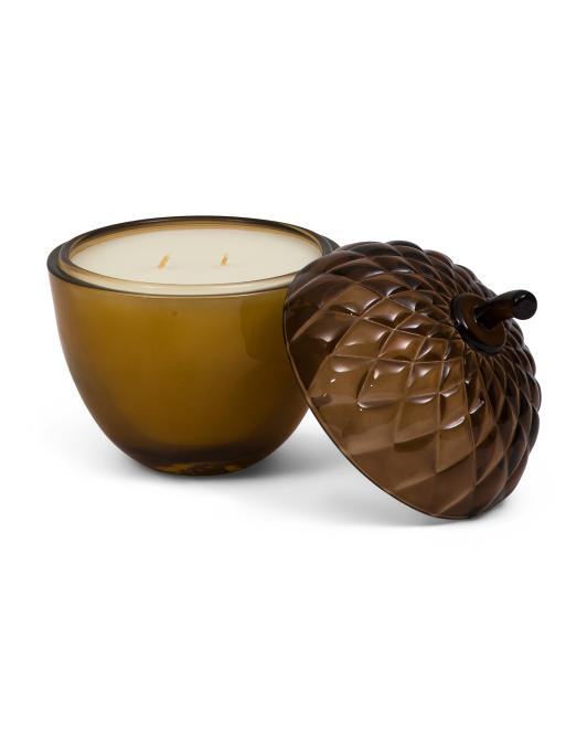 9.2oz Spray Color Figural Glass Acorn Lid Candle | TJ Maxx