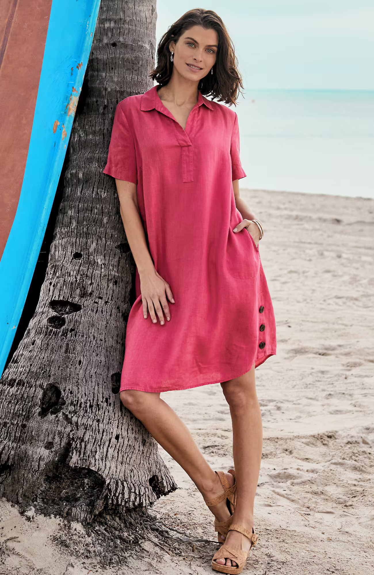 J.Jill Side-Button Linen Shirtdress | J. Jill