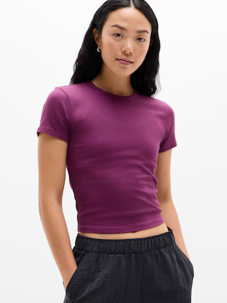 Signature Rib Crop Tee | Athleta