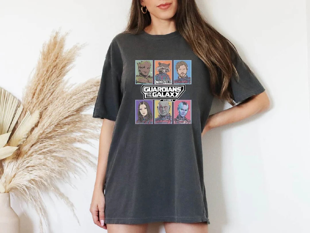 Marvel Guardians of the Galaxy T-shirt, Marvel Characters Comfort Colors Shirt Marvel Matching Sh... | Etsy (US)