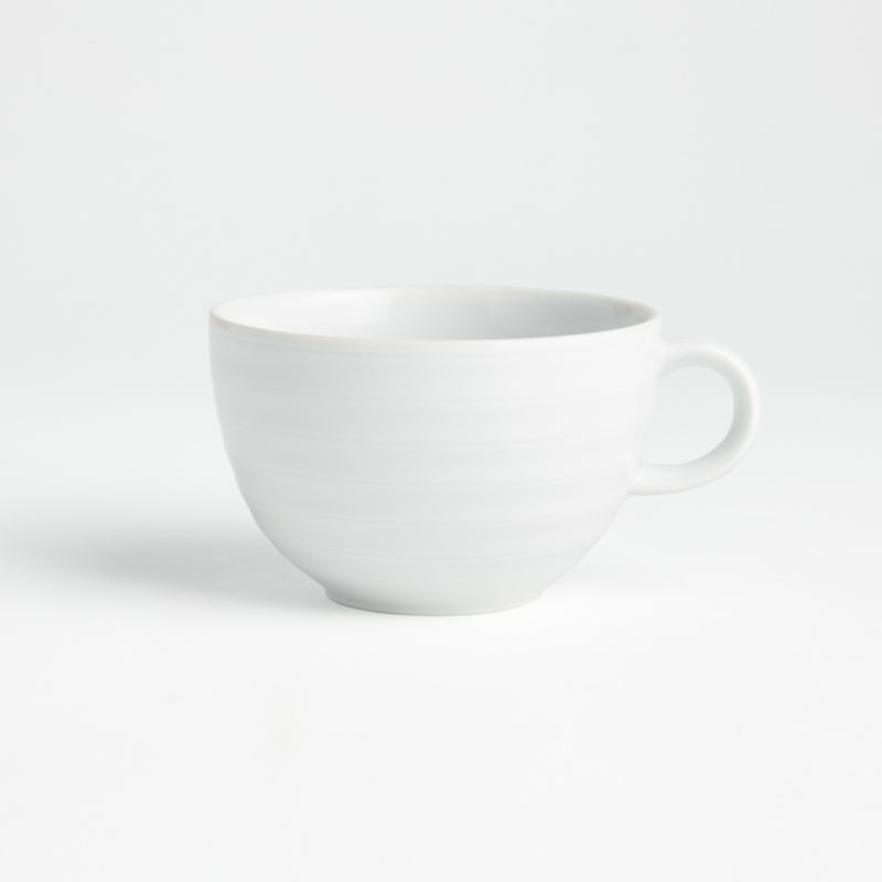 Roulette White Porcelain Cup + Reviews | Crate & Barrel | Crate & Barrel