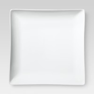 11" Porcelain Square Dinner Plate White - Threshold™ | Target