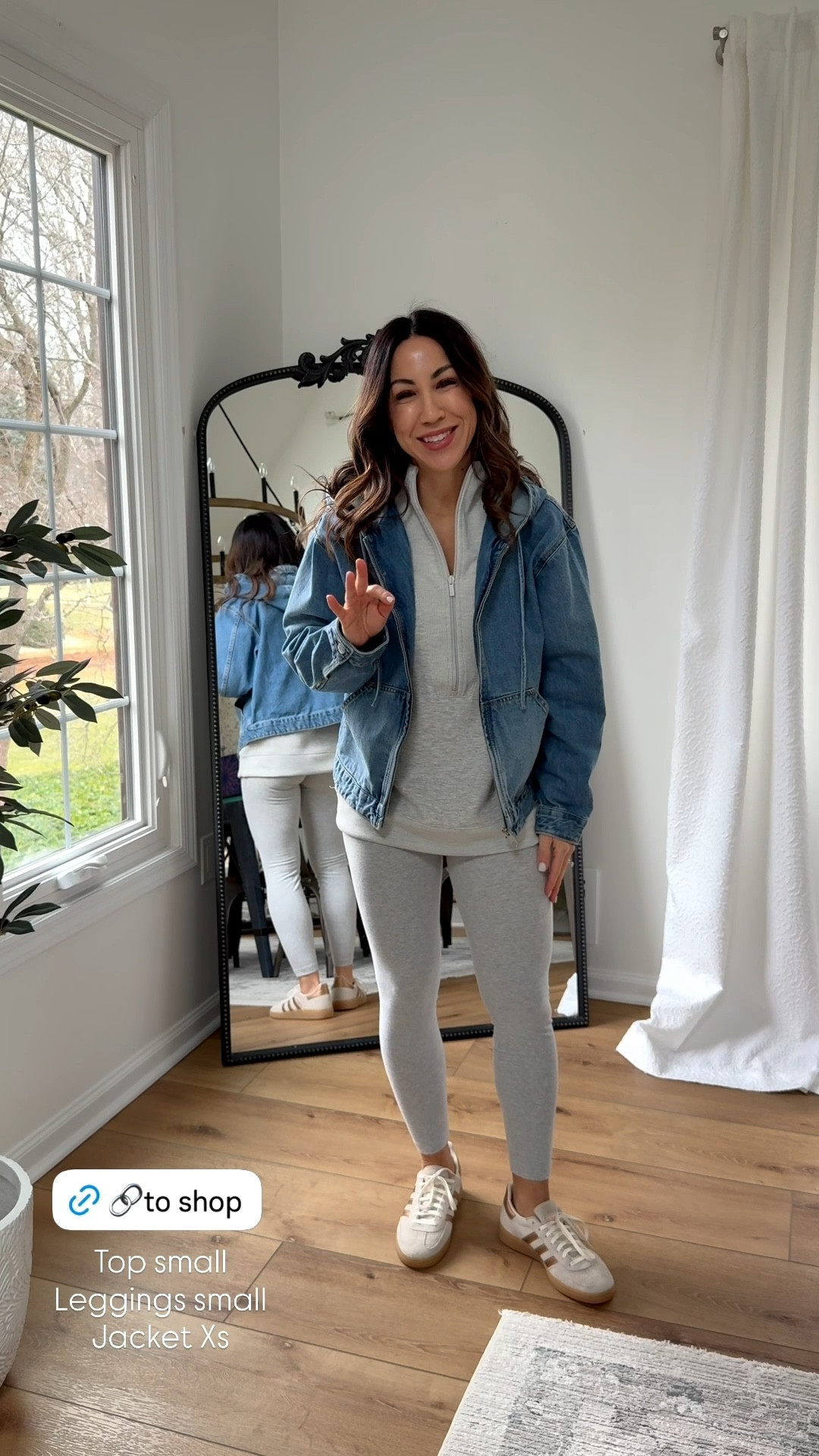 Target style, XS hooded denim jacket, small top, small leggings



#LTKFindsUnder50 #LTKOver40