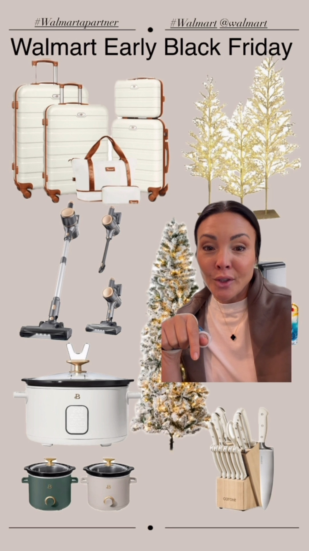 @walmart early black Friday’s deals happening now. Nov.14-16. 
Flocked prelit pencil tree 
Set of 3 light up trees
6 piece luggage set 
Stick vaccum 
6 qt crockpot 
Set of 2 crockpots
Pebble ice maker 
Knife set 

#walmartpartner #walmart


#LTKGiftGuide #LTKCyberWeek #LTKSaleAlert