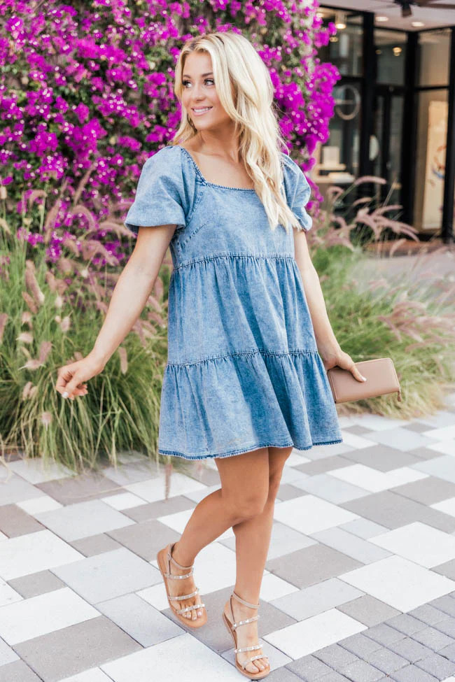 Countryside Daydream Chambray Dress | The Pink Lily Boutique