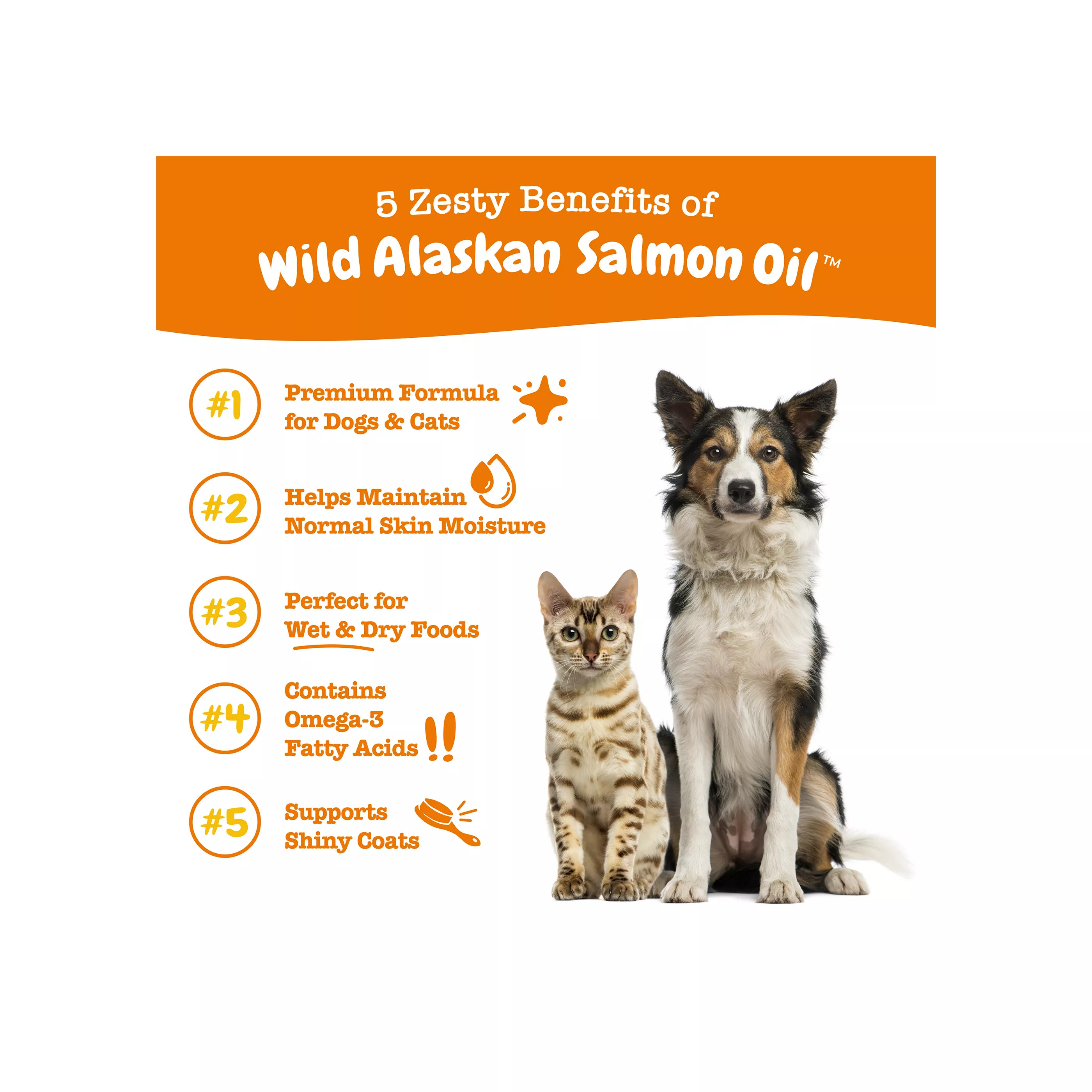 Zesty Paws Wild Caught Alaskan Salmon Oil for Dogs & Cats - 16 oz | PetSmart