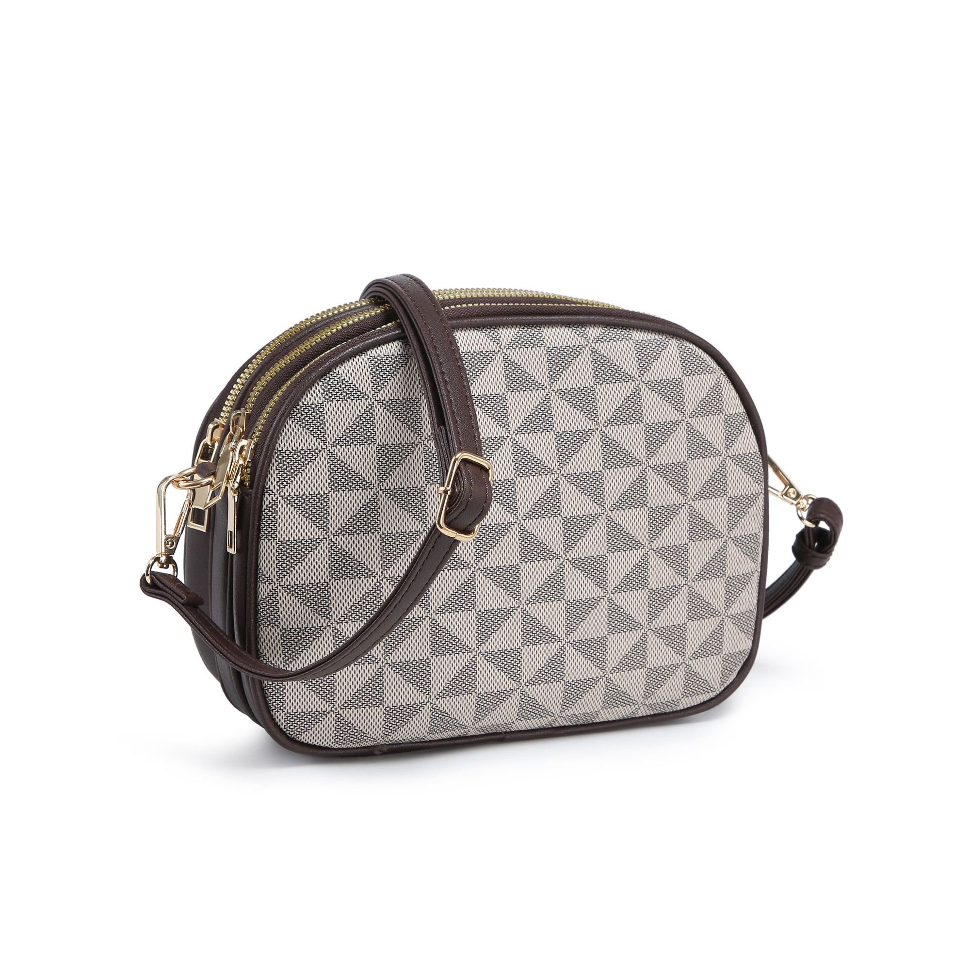 XB Womens Checkered Crossbody Handbag Round Shoulder Bag Purse Faux Leather Fanny Pack Pouch Moth... | Walmart (US)