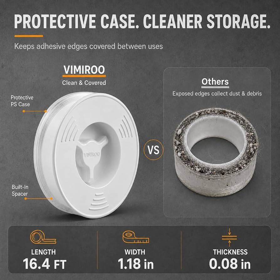 vimiroo Heavy Duty Nano Double Sided Invisible Bond Mounting Tape, 16.4FT | Amazon (US)