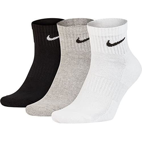 Nike Everyday Cushion Ankle Training Socks (3 Pair), Men's & Women's Ankle Socks with Sweat-Wicking Technology, Multi-Color, X-Large | Amazon (US)