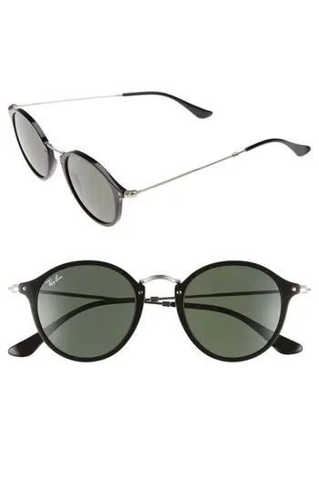 Men's Ray-Ban 49Mm Retro Sunglasses - Black/ Green | Nordstrom