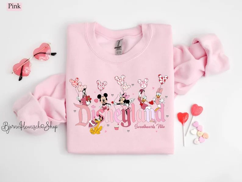 Disneyland Valentine Sweatshirt, Mickey Friends Valentine Shirt, Disneyland Valentine's Day Shirt... | Etsy (US)