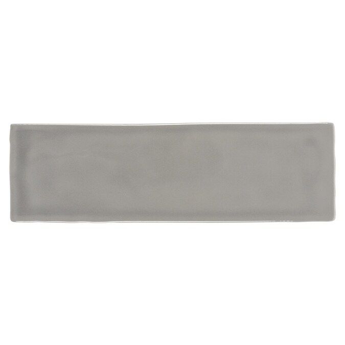 Boutique Ceramic Boutique Gray 2-1/2-in x 8-in Glazed Ceramic Subway Wall Tile | Lowe's