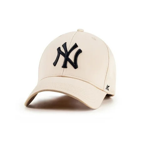 New York Baseball Cap Hat for Men and Women, Adjustable Pure Cotton, Buckle Up, One Size Fitted All, Black & White Embroidery NY| Cream Cap | Walmart (US)