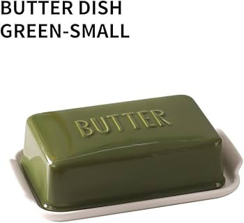 Porcelain Covered Butter Dish with Lid for Countertop Butter Holder Container for One Stick of Bu... | Amazon (UK)