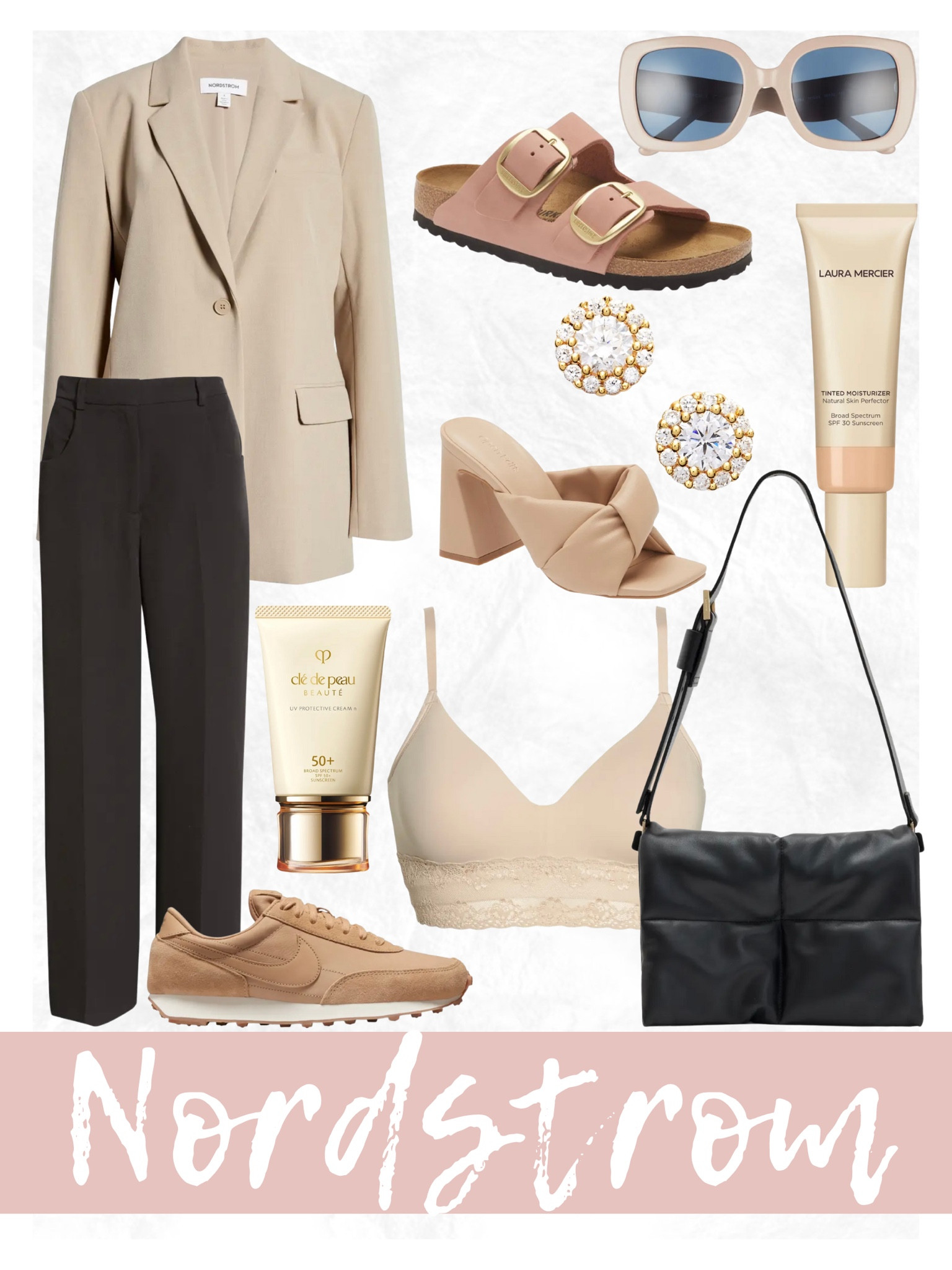 Nordstrom office style, blazer, resort style, beach vacation, vacation style, travel, sandal, buckle, Birkenstock, Nike sneaker, trousers, work from home, beauty, bralette

#LTKstyletip #LTKtravel #LTKworkwear