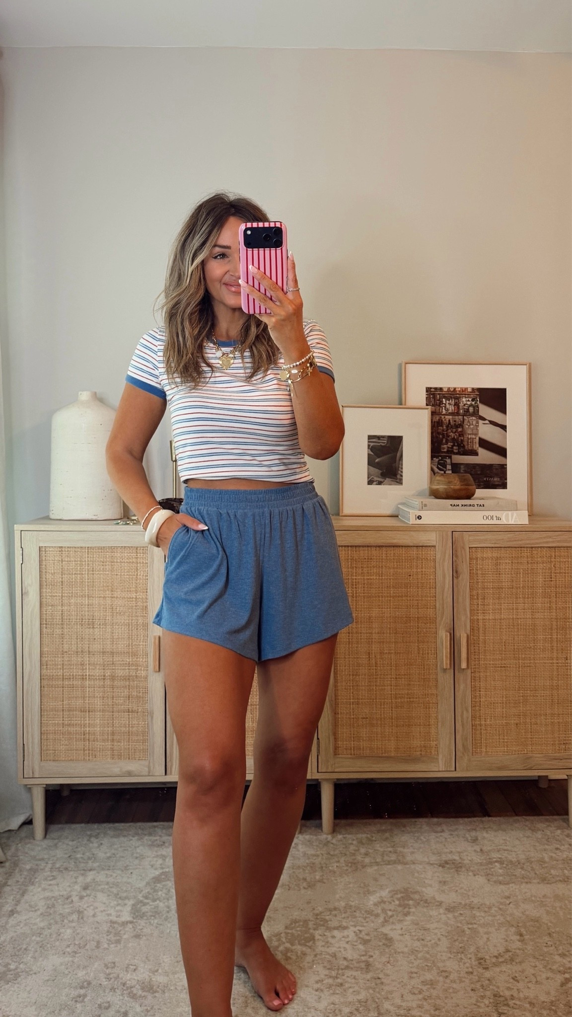 adding anything stripes to my cart! love the colors in this baby tee! size S top, size M shorts, but need to swap for a size S. my fav lounge pants now come in a shorts version. they’re soo soft! summer outfit, abercrombie#LTKxAbercrombie

#LTKootd