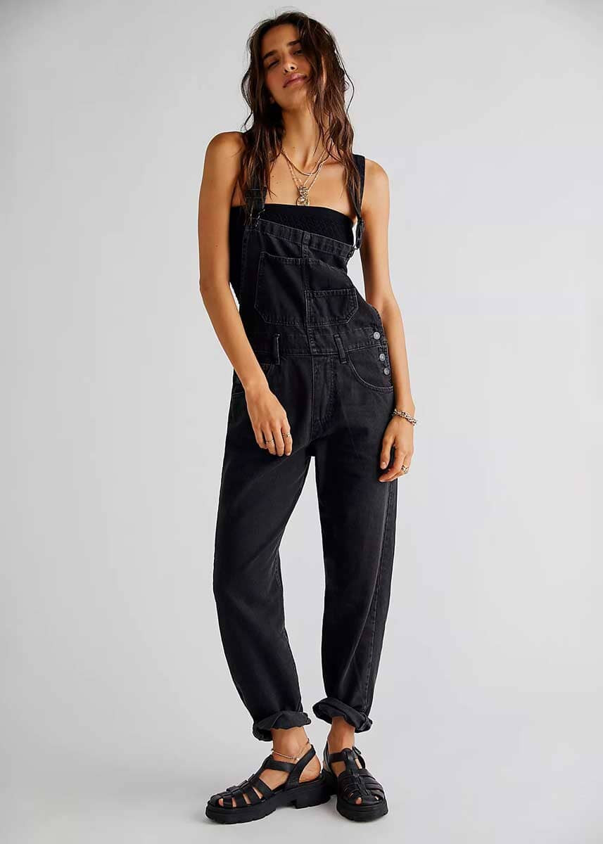Ziggy Denim Overalls - Mineral Black M | Alice & Wonder