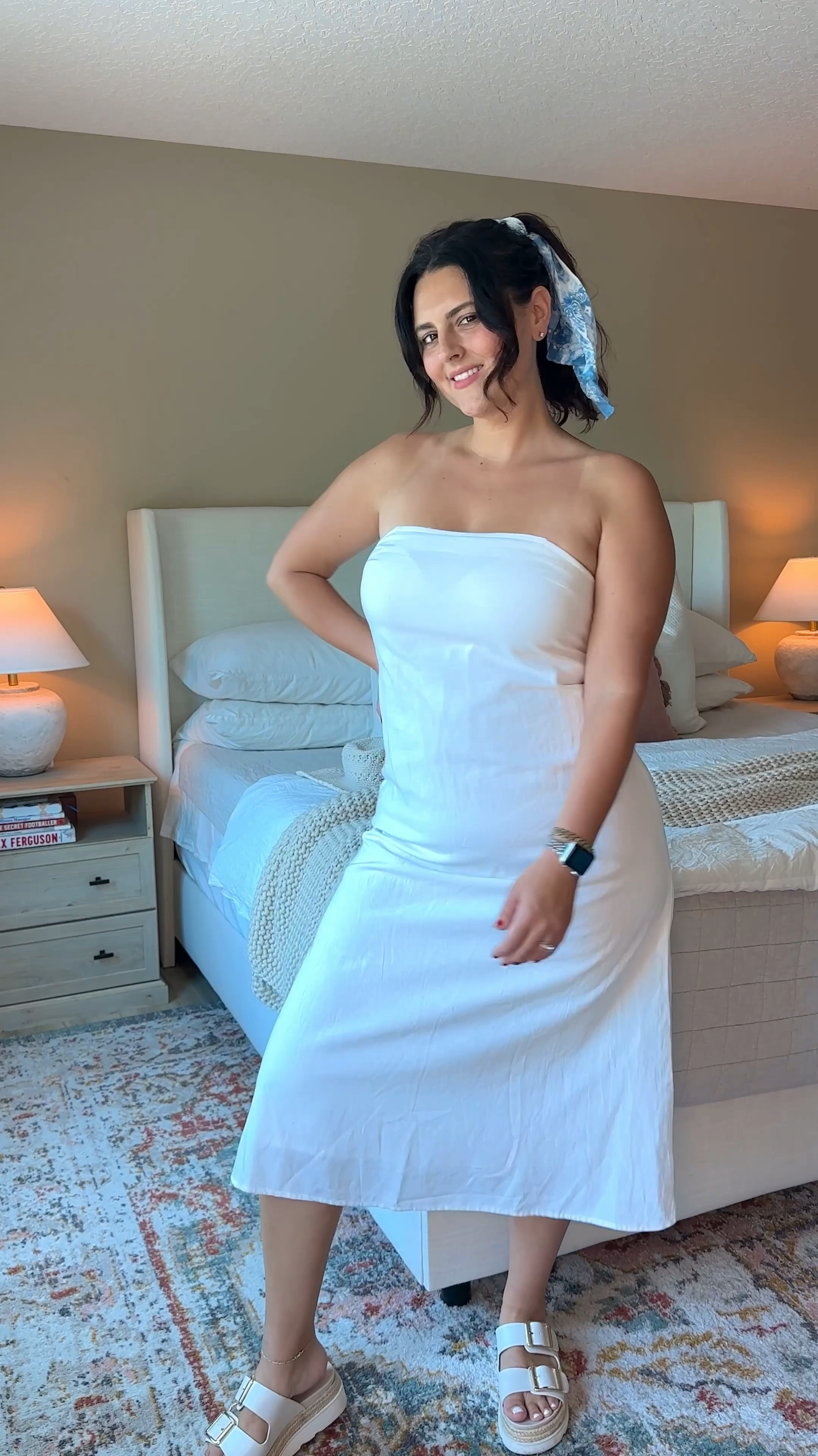 White linen dress I found at TJX July 2024 • I cut the straps to make it a strapless dress $19 in juniors section!

#LTKMidsize #LTKStyleTip #LTKFindsUnder50