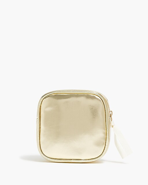 Mini metallic customizable pouch | J.Crew Factory