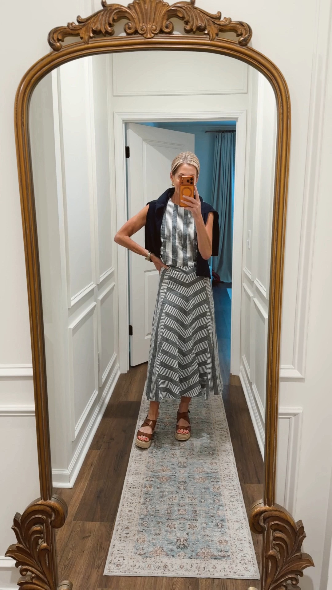 Loft is having an incredible sale and this linen set is 50% off. The top is under $30 and this skirt is under $50!! plus this cute sailboat sweater is $44 dollar.