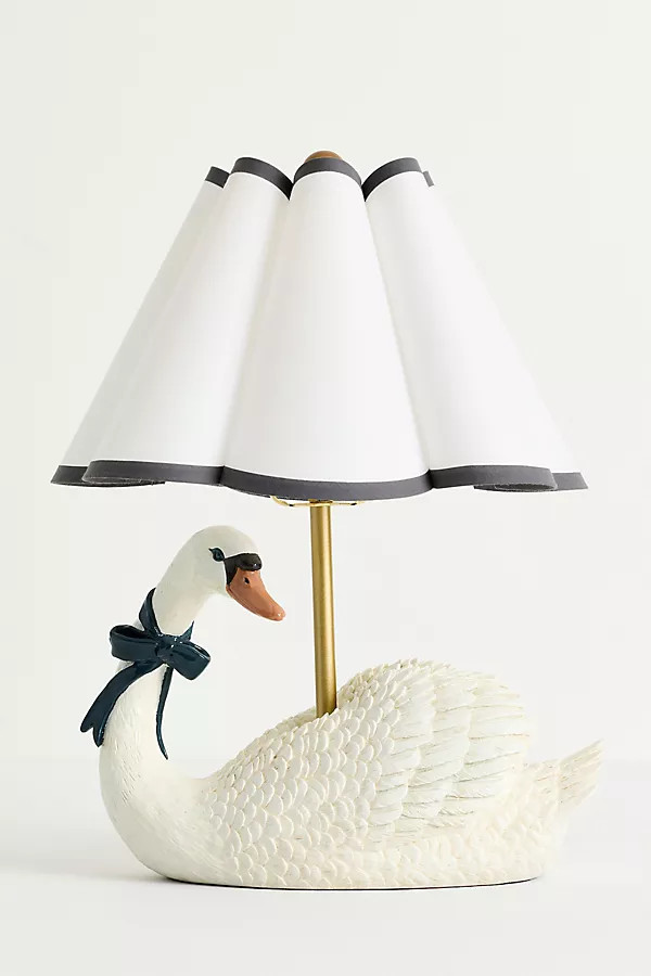 Swan Scalloped Shade Table Lamp | Anthropologie (US)