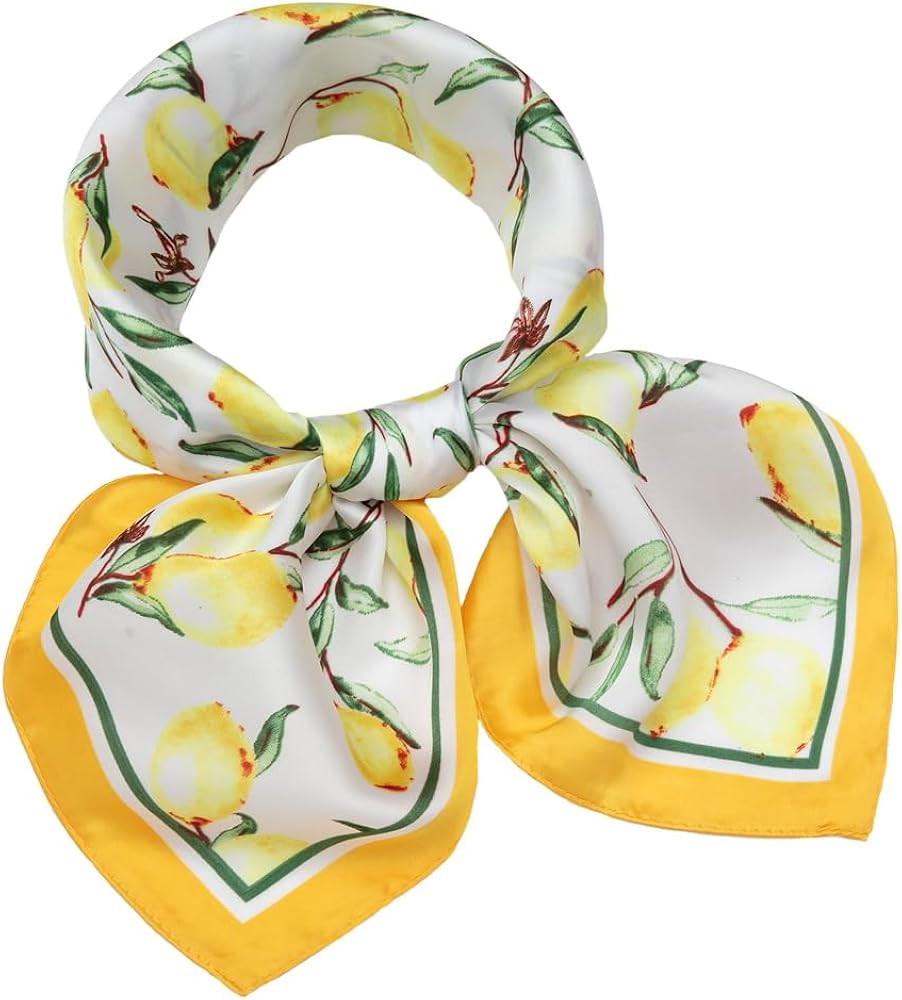27 inch Silk Feeling Scarf Square Satin Head Scarves Fashion Neck Scarfs for Women | Amazon (US)