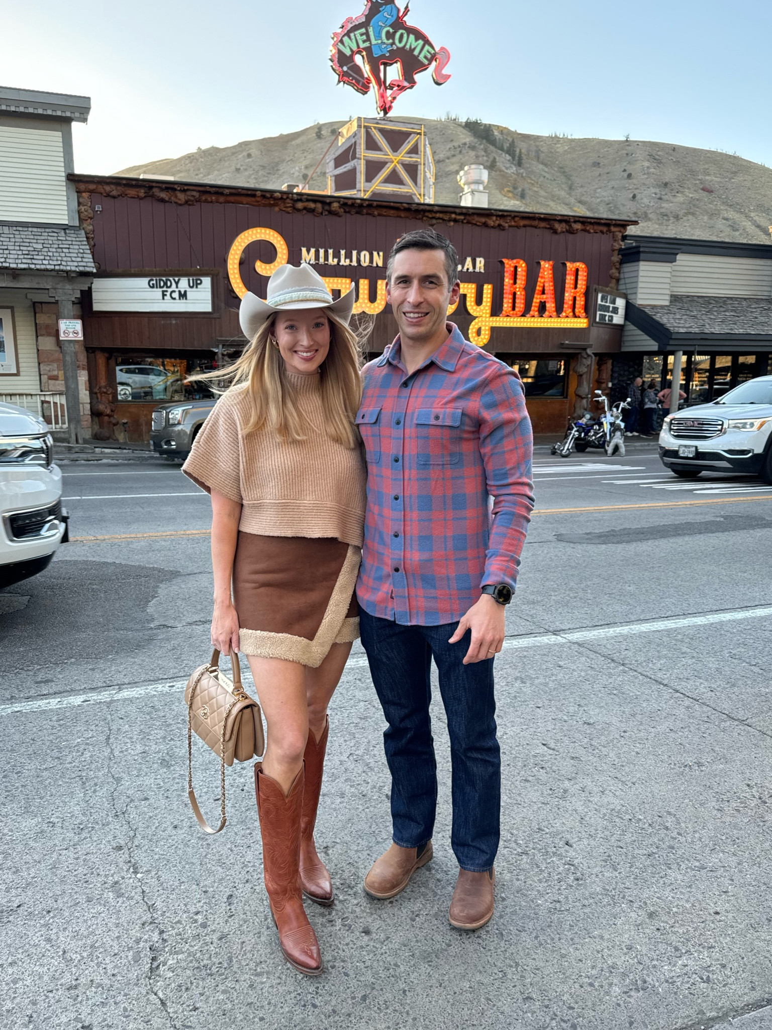 Date night outfit in jackson hole! This sweater is one of my most worn from last year (I own it in 2 colors). It’s perfect for the in between weather during fall and spring! I’m wearing a medium. The skirt runs a little small. I’m wearing a small but would prefer a medium for more comfort when sitting :) 

#LTKSeasonal #LTKTravel