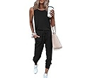 PRETTYGARDEN Women's Two Piece Outfit Sets Casual Summer Sleeveless Crewneck Tops and Sweatpants ... | Amazon (US)