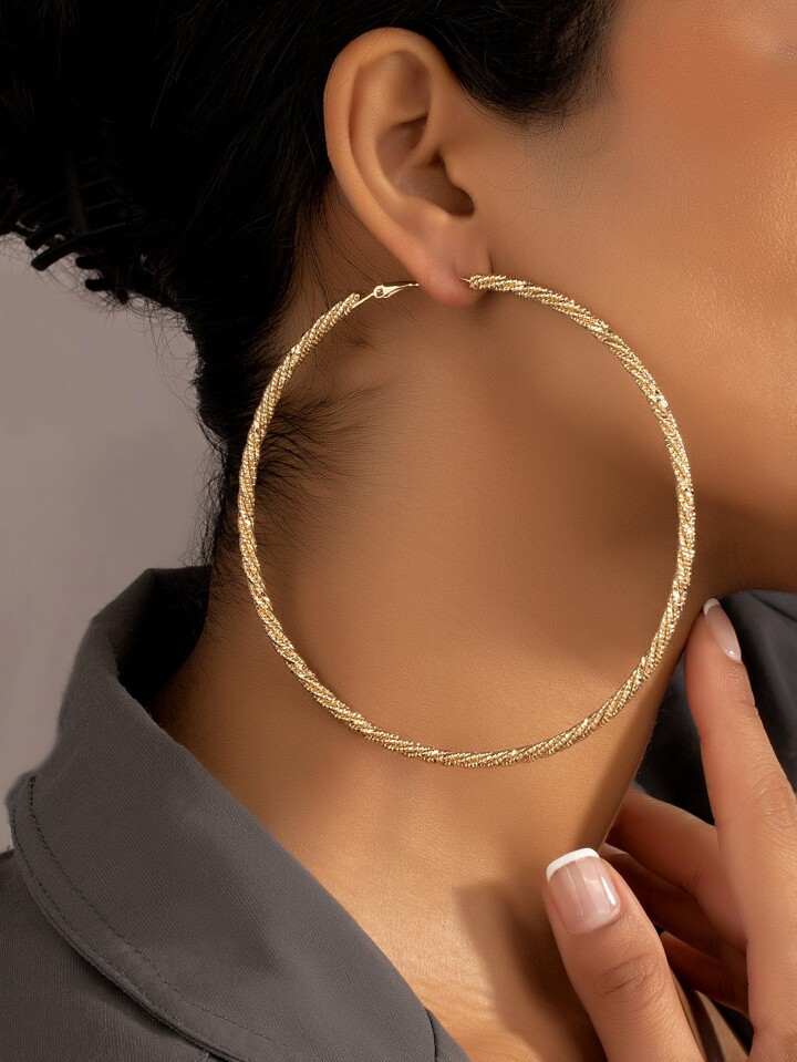 Textured Hoop Earrings | SHEIN