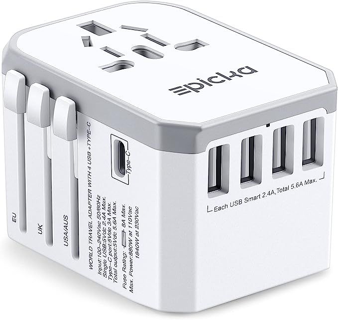 Universal Travel Power Adapter - EPICKA All in One Worldwide International Wall Charger AC Plug A... | Amazon (US)