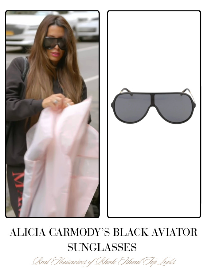 Alicia Carmody's Black Aviator Sunglasses 

 