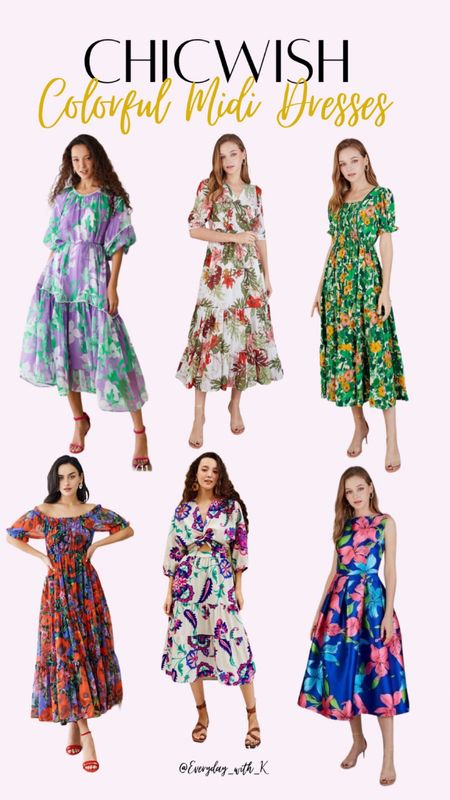 ChicWish Colorful Midi Dresses

#LTKFind #LTKstyletip #LTKunder100