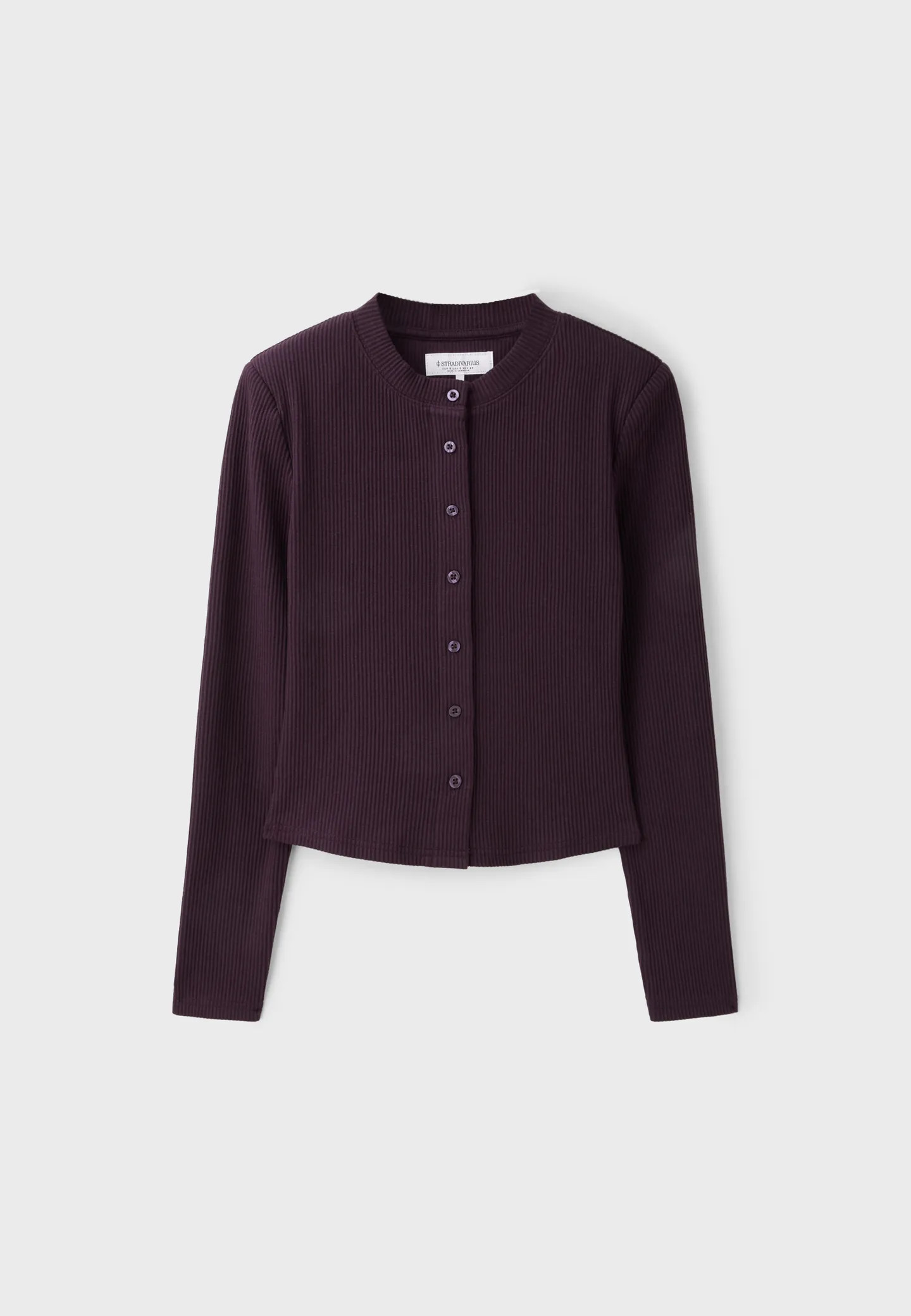 Knit cardigan with padded shoulders | Stradivarius (UK)