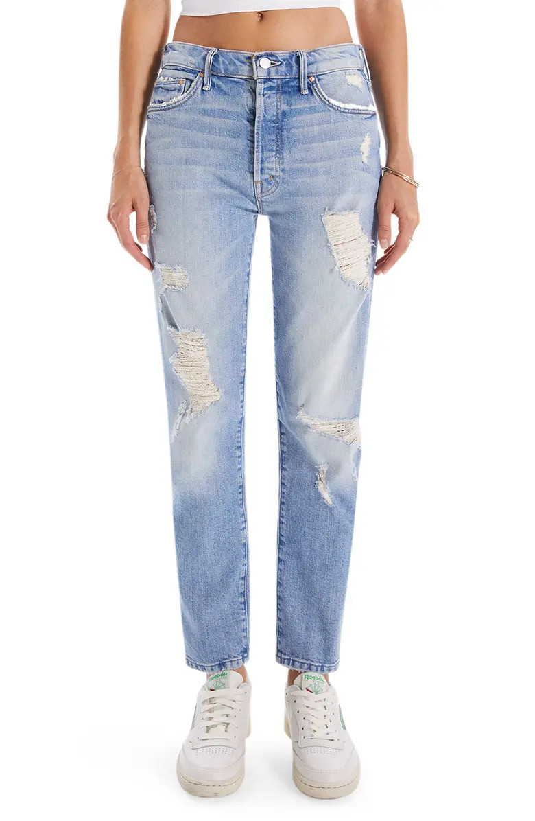 The Trickster Ripped Ankle Straight Leg Jeans | Nordstrom