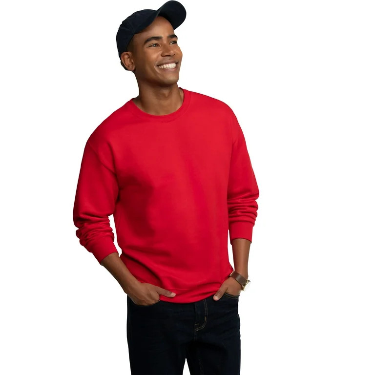 Fruit of the Loom Men's EverSoft Fleece Crew Sweatshirt | Walmart (US)