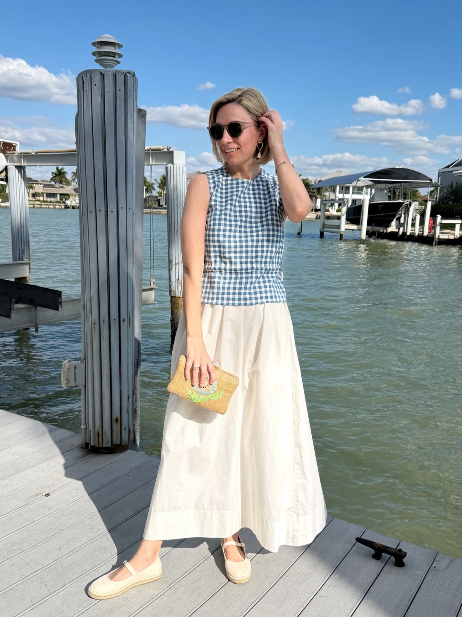 Nautical outfit for the spring and summer. 

*skirt is old so linked similar styles

#LTKTravel #LTKootd #LTKOver40