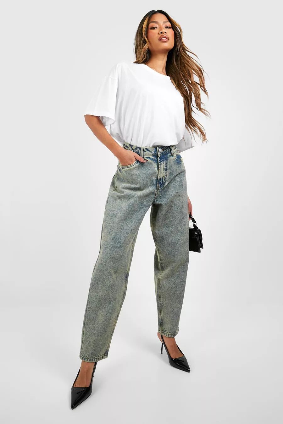 Vintage Tint High Rise Mom Jeans | boohoo (US & Canada)