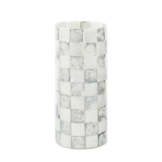 Sterling Check Capiz Small Vase | MacKenzie-Childs