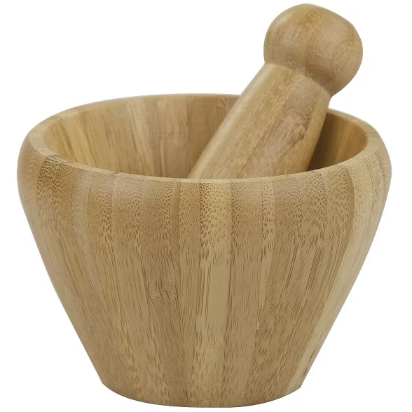 Home Basics Bamboo Mortar and Pestle | Target