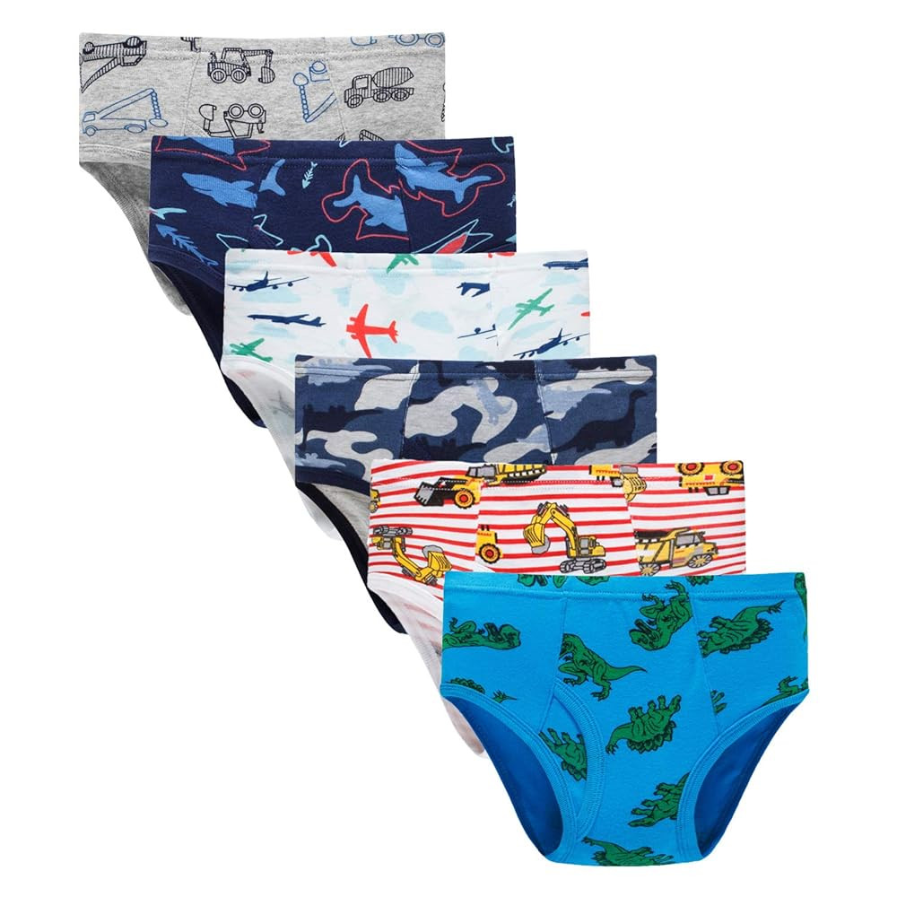 Boboking 100% Cotton Little Boys Briefs Soft Dinosaur Truck Toddler Underwear | Amazon (US)