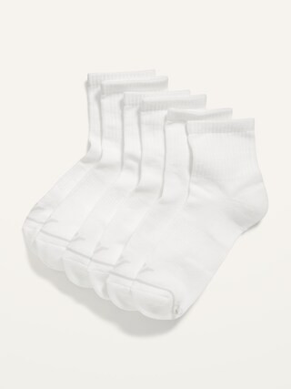 3-Pack Athletic Quarter Crew Socks for Women | Old Navy (US)