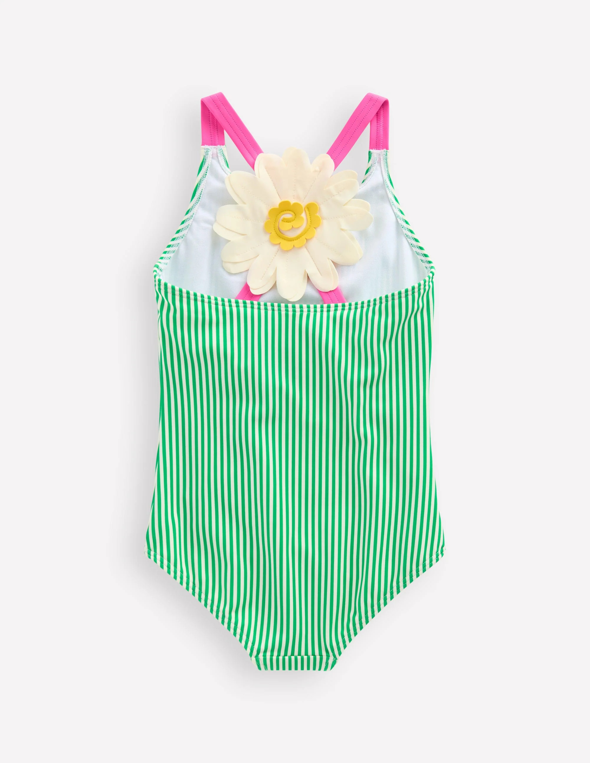 Applique Back Swimsuit-Green Daisy | Boden (US)