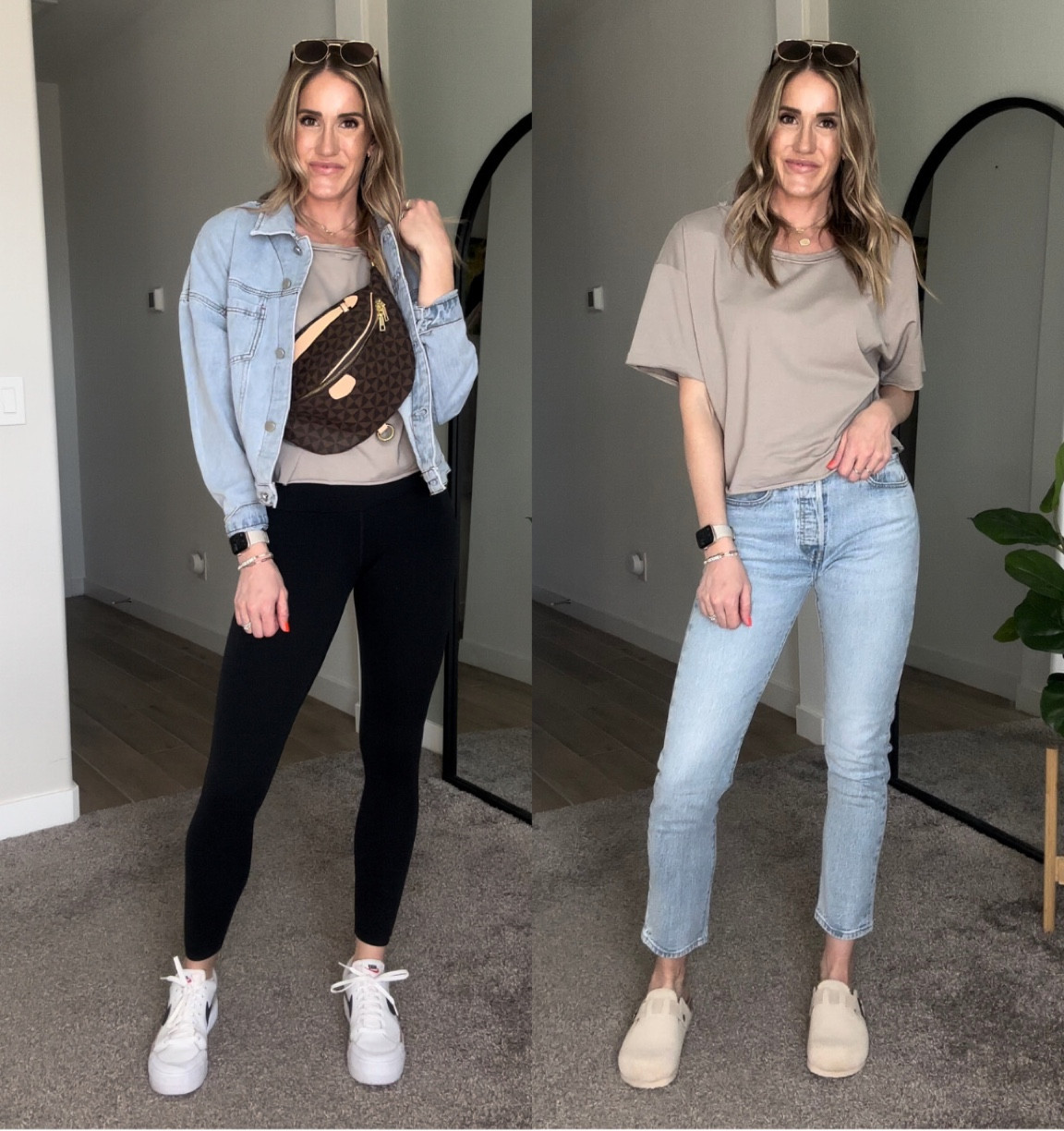 Amazon oversized basic tee, casual outfit idea, spring outfit idea, everyday outfit, platform sneakers, clogs outfit, denim jacket, amazon must haves, amazon finds

#LTKfindsunder50 #LTKfindsunder100 #LTKstyletip