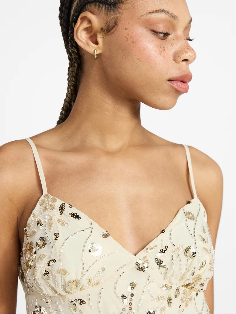 No Boundaries Embellished Camisole Top, Women's XXS-XXL | Walmart (US)