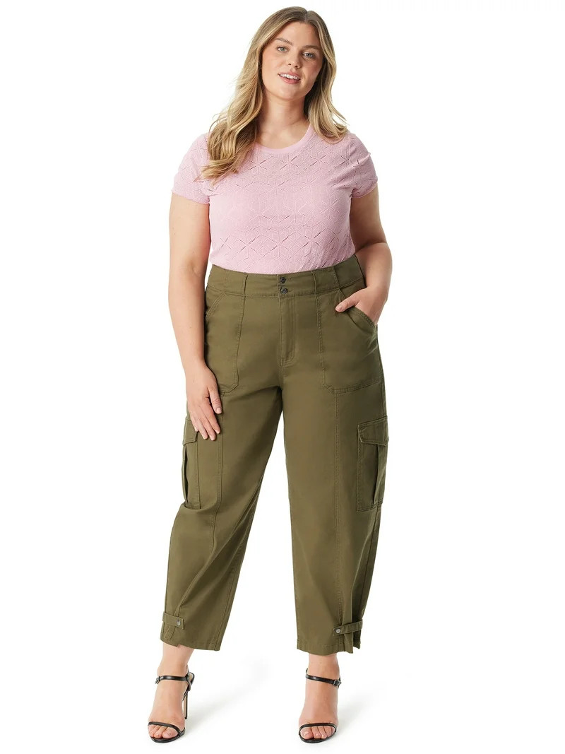 Jessica Simpson Women's and Women's Plus Cargo Low Rise Pants, Sizes 2-26W | Walmart (US)