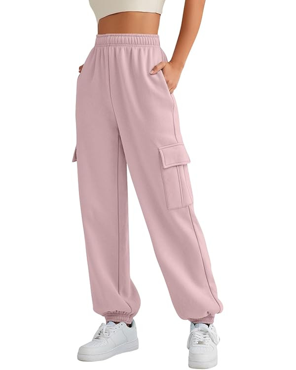 AUTOMET Womens Cargo Sweatpants Oversized Fleece Joggers Fall Fashion Outfits Y2k Clothes 2023 wi... | Amazon (US)