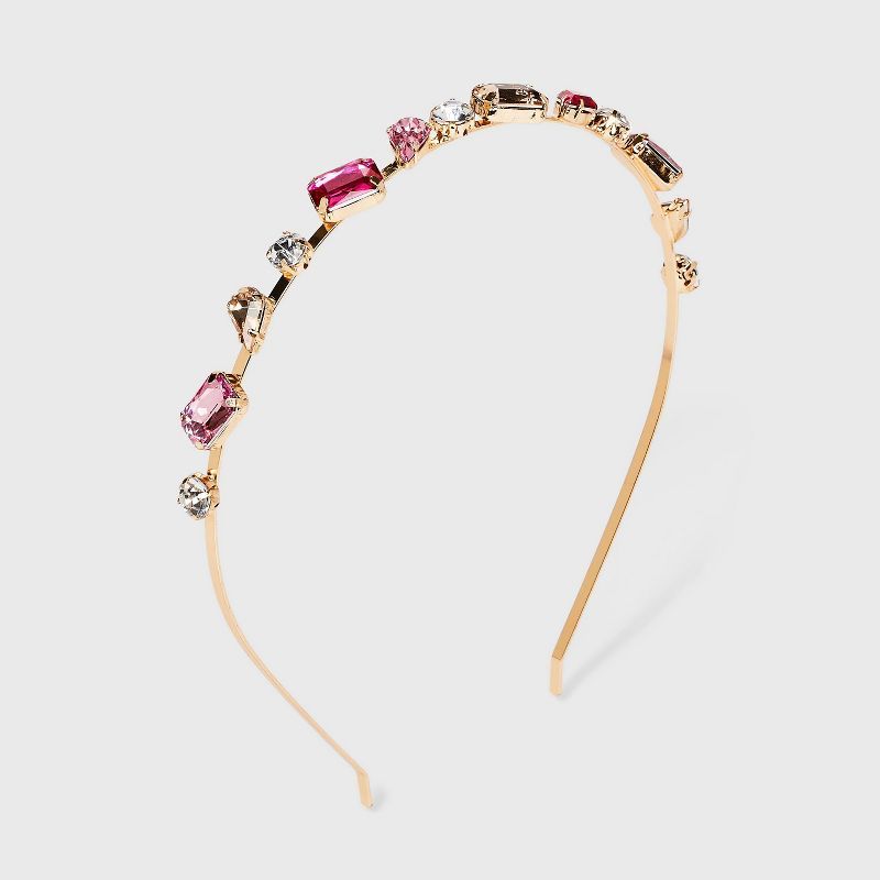 Rhinestone Headband - A New Day™ Pink/Gold | Target