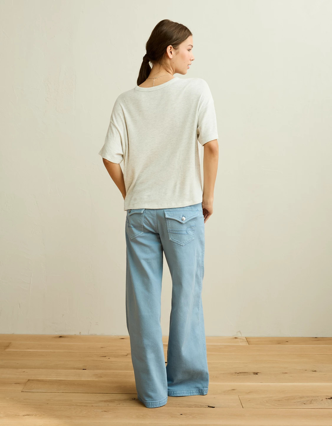 AE Soft & Sexy Waffle Crew Neck Tee | American Eagle Outfitters (US & CA)