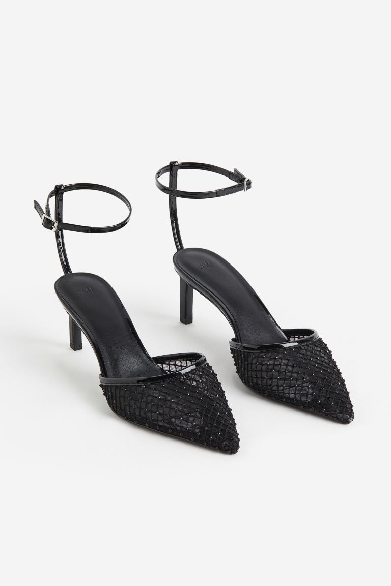 Ankle-strap mesh heels | H&M (UK, MY, IN, SG, PH, TW, HK)