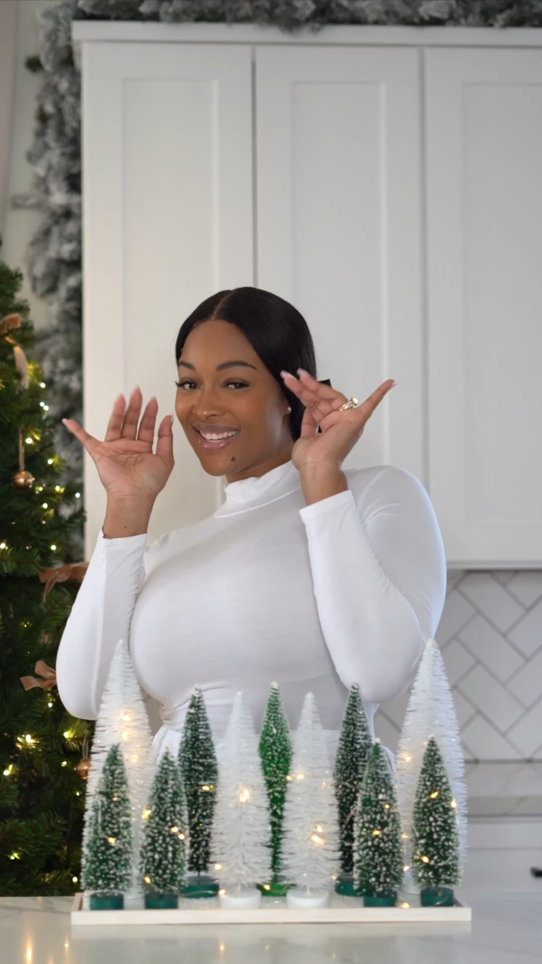 DIY Lit Christmas Display 

I love how this bottle brush tree display turned out! I used my trees from last year and decided to create something new.🤍

#LTKSeasonal #LTKHoliday #LTKhome